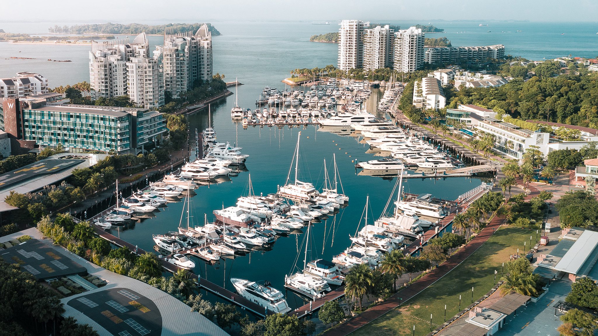 Yacht membership country club scenery and aerial view of facilities
