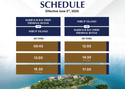 Nirup Island Ferry Schedule via Harbour Bay Batam
