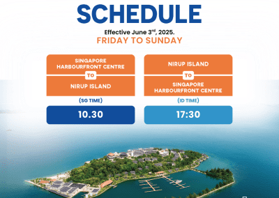 Nirup Island Ferry Schedule from Harbourfront Singapore